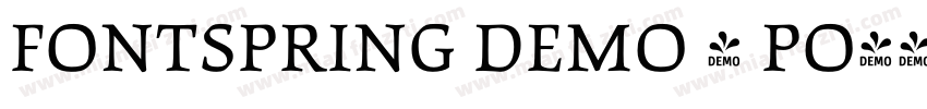 FONTSPRING DEMO - PO字体转换